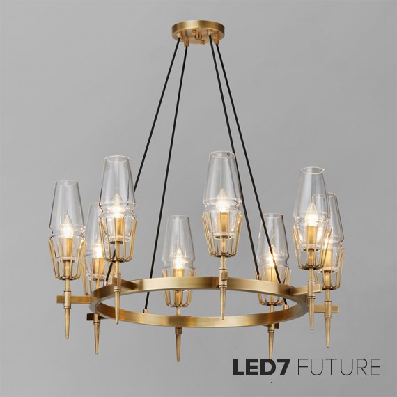 Loft Industry Modern - Candles Circle Chandelier